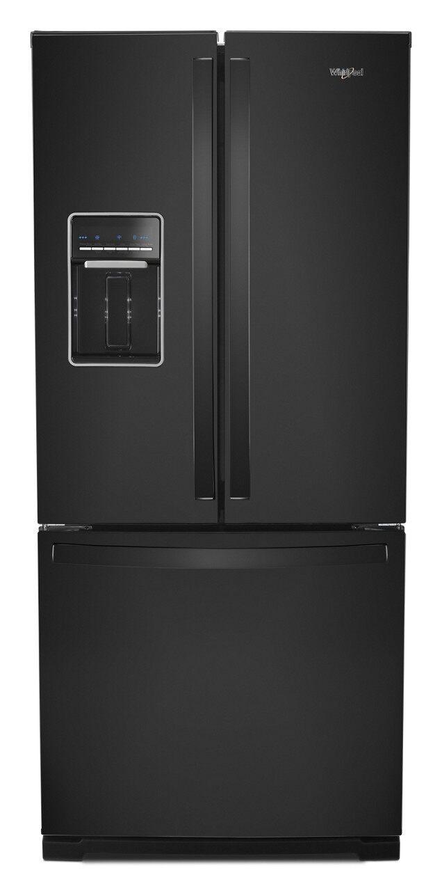Whirlpool - 30 Inch 19.7 cu. ft French Door Refrigerator in Black - WRF560SEHB