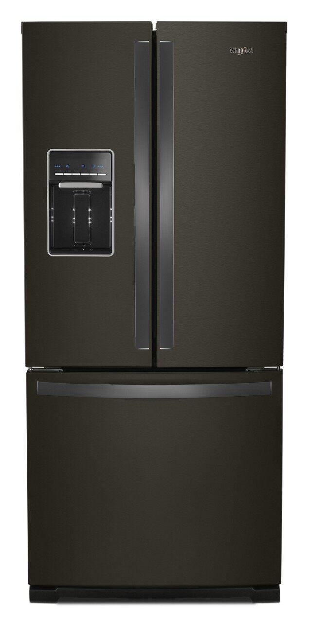 Whirlpool - 30 Inch 19.7 cu. ft French Door Refrigerator in Black Stainless - WRF560SEHV