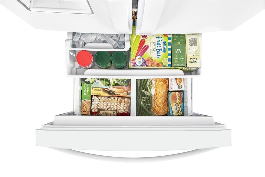 Whirlpool - 30 Inch 19.7 cu. ft French Door Refrigerator in White - WRF560SEHW