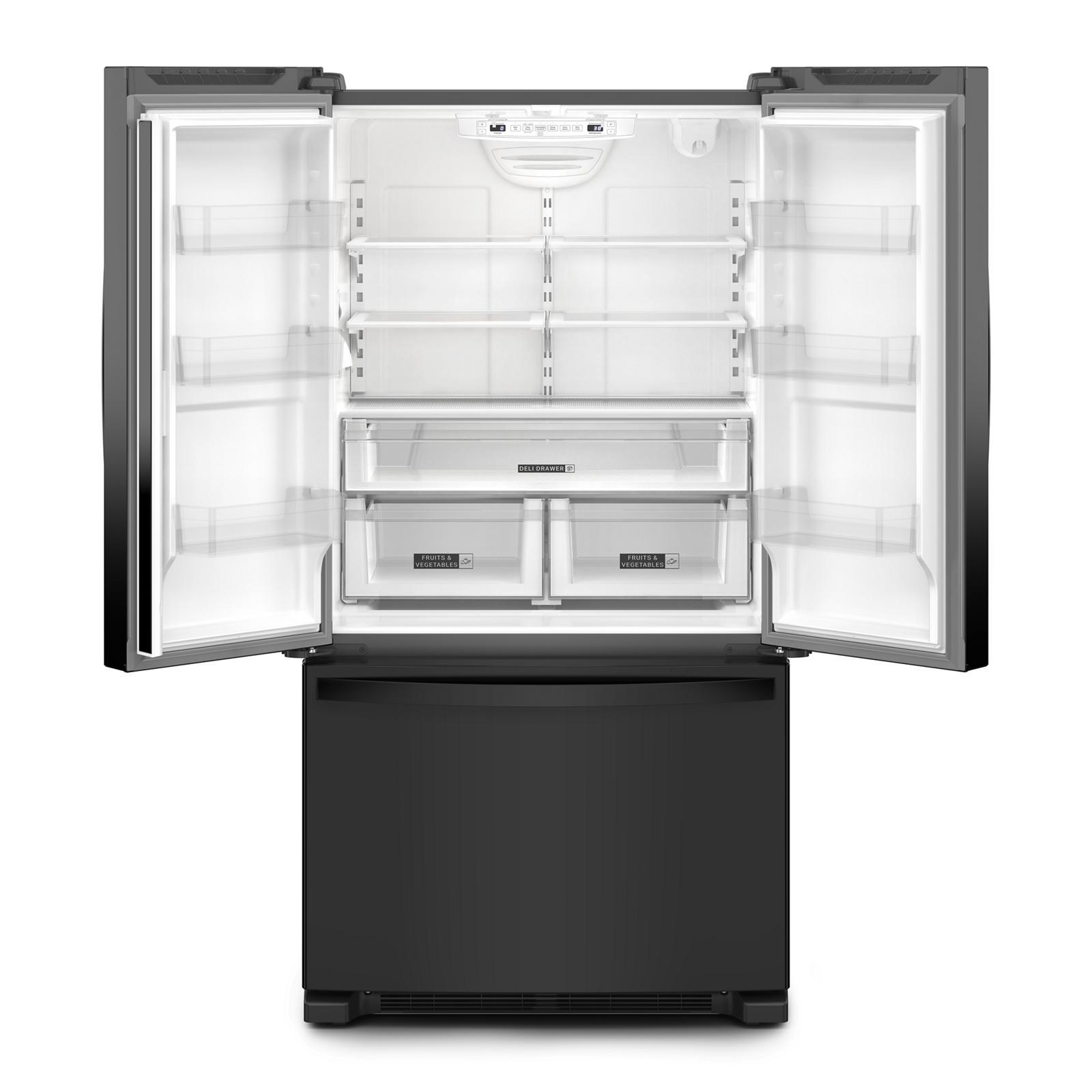 Whirlpool - 35.6 Inch 20 cu. ft French Door Refrigerator in Black - WRFC2036RB