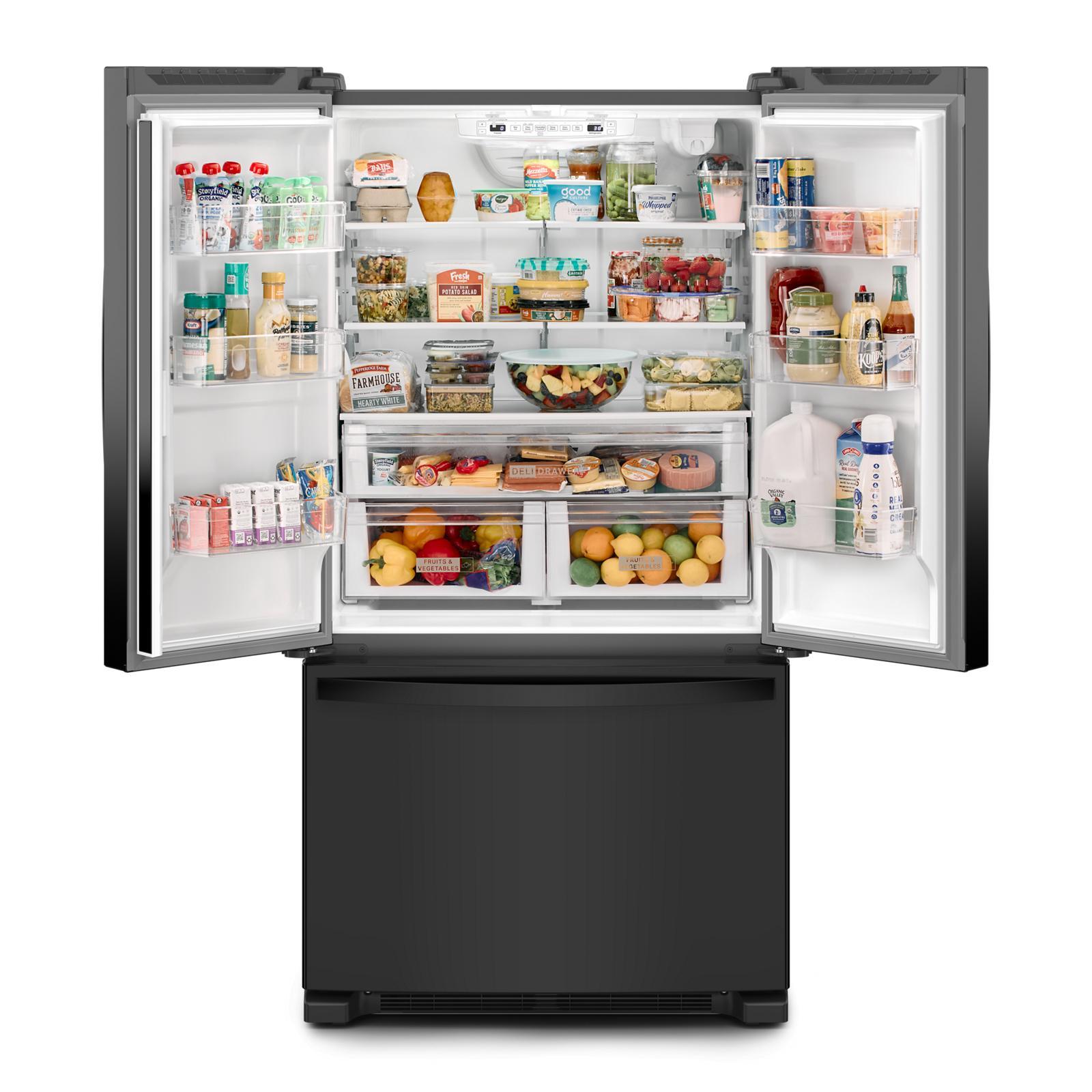 Whirlpool - 35.6 Inch 20 cu. ft French Door Refrigerator in Black - WRFC2036RB