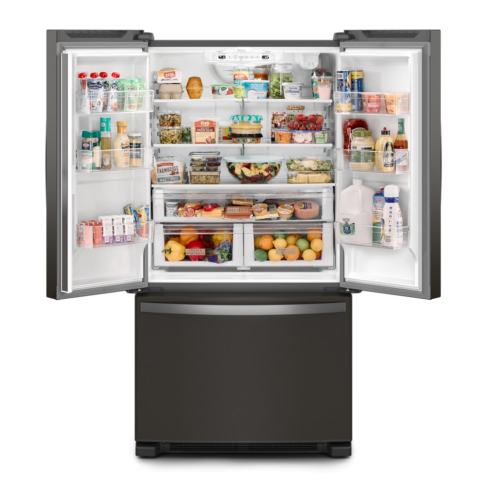 Whirlpool - 35.6 Inch 20 cu. ft French Door Refrigerator in Black Stainless - WRFC2036RV