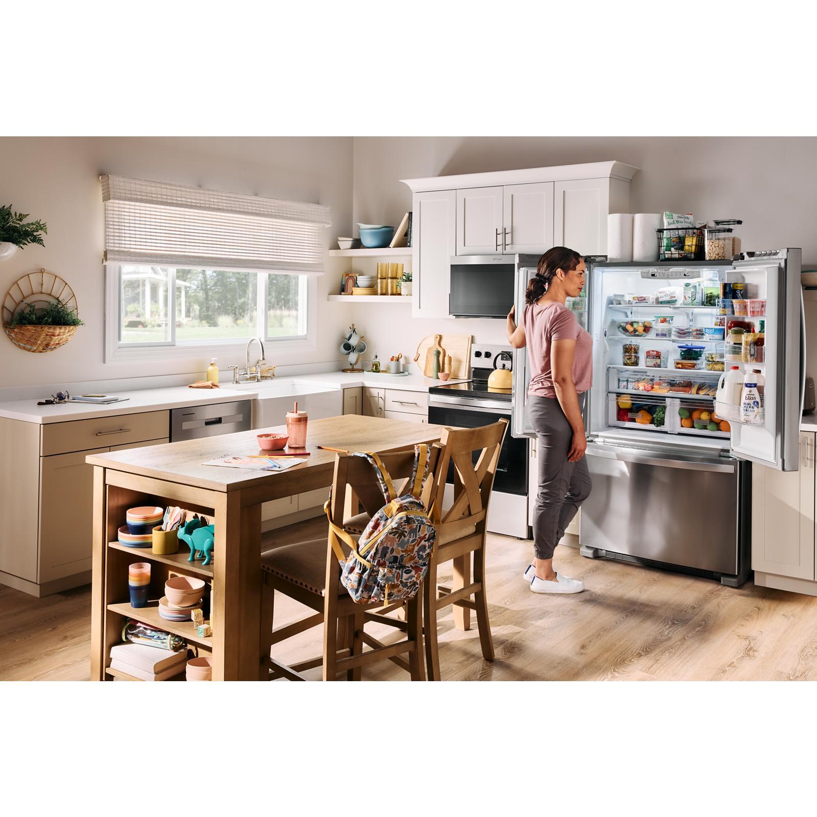 Whirlpool - 35.6 Inch 20 cu. ft French Door Refrigerator in Black Stainless - WRFC2036RV