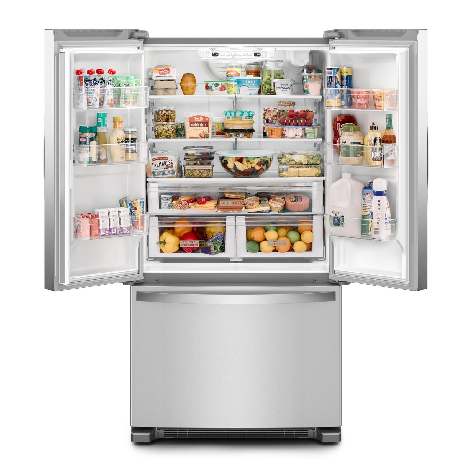 Whirlpool - 35.63 Inch 25.2 cu. ft French Door Refrigerator in FingerPrint Resistant Stainless - WRFF3036RZ