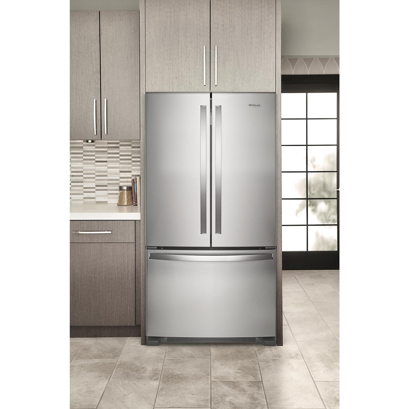 Whirlpool - 35.63 Inch 25.2 cu. ft French Door Refrigerator in FingerPrint Resistant Stainless - WRFF3036RZ