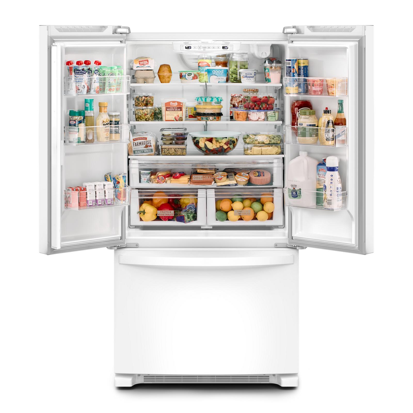 Whirlpool - 35.6 Inch 25.2 cu. ft French Door Refrigerator in White - WRFF3236RW