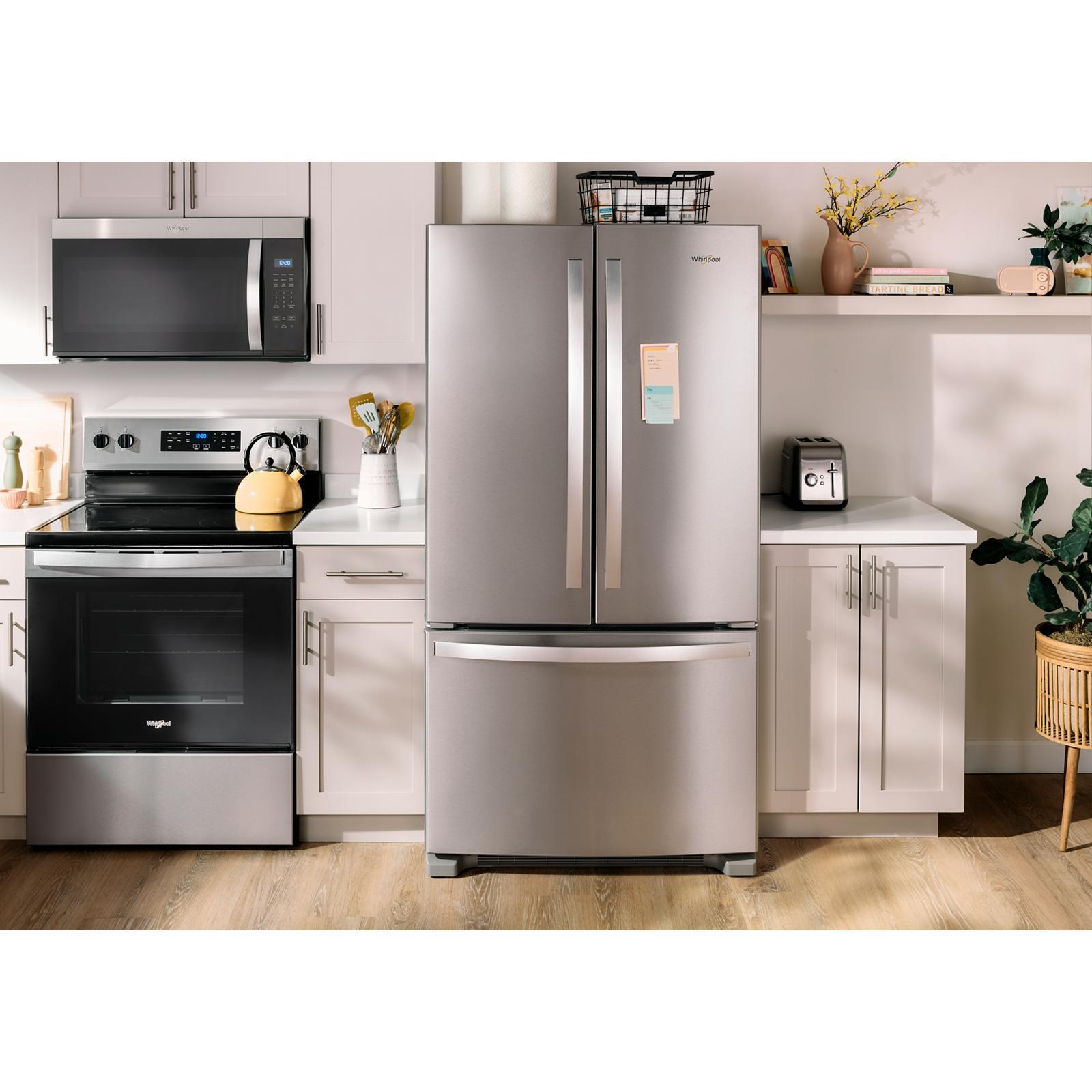 Whirlpool - 35.6 Inch 25.2 cu. ft French Door Refrigerator in FingerPrint Resistant Stainless - WRFF3236RZ