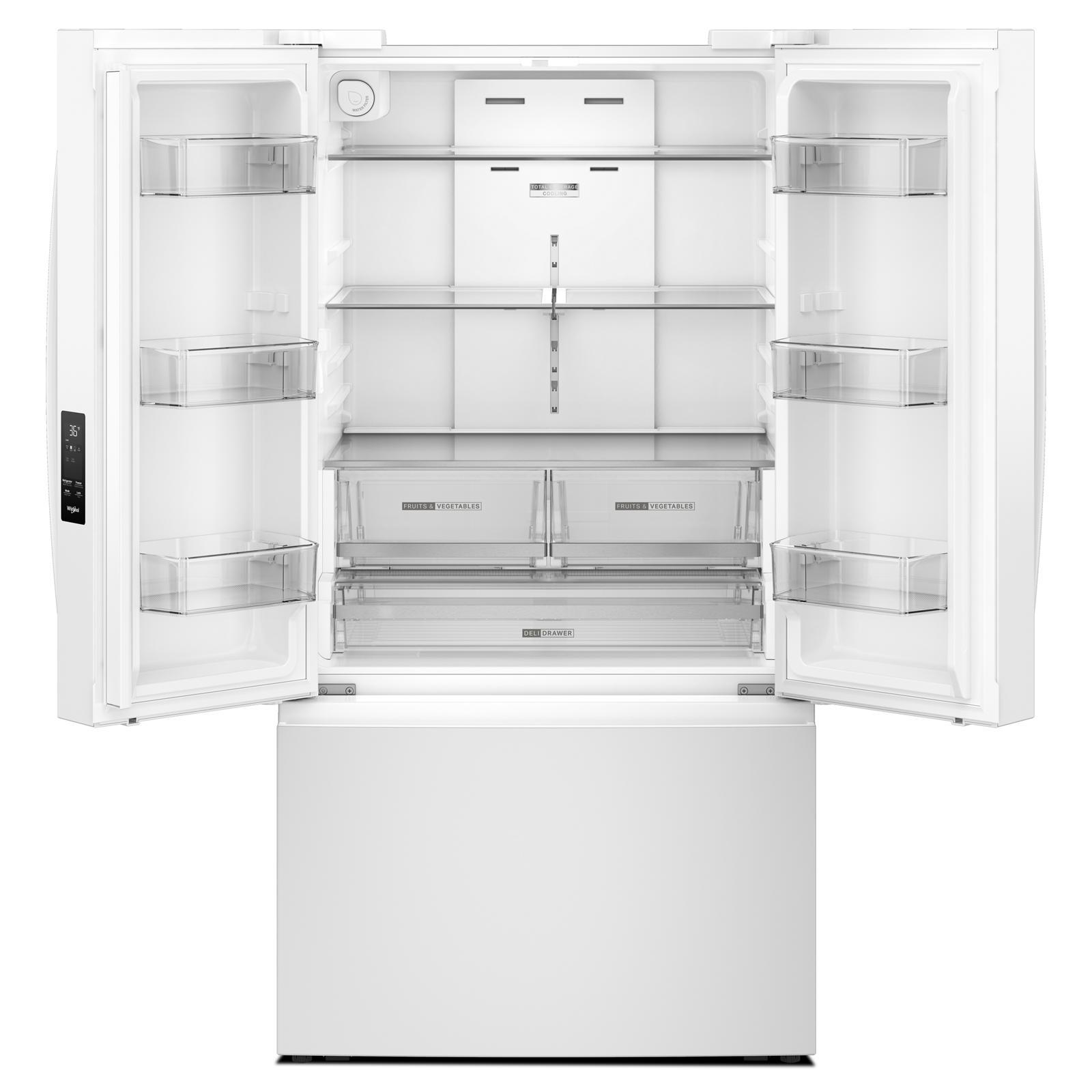 Whirlpool - 36 Inch 31 cu. ft French Door Refrigerator in White - WRFF3336SW