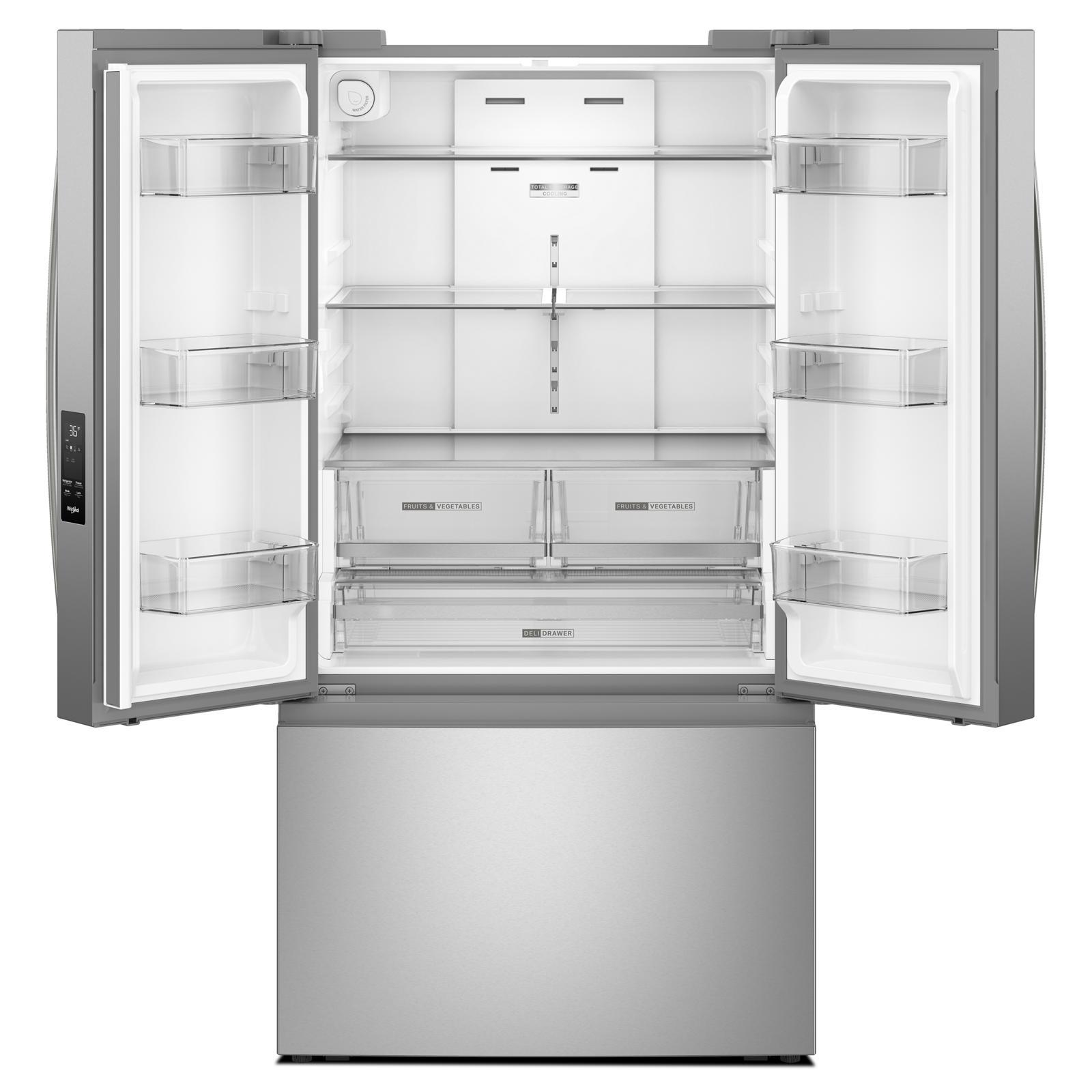 Whirlpool - 36 Inch 31 cu. ft French Door Refrigerator in Stainless - WRFF3336SZ