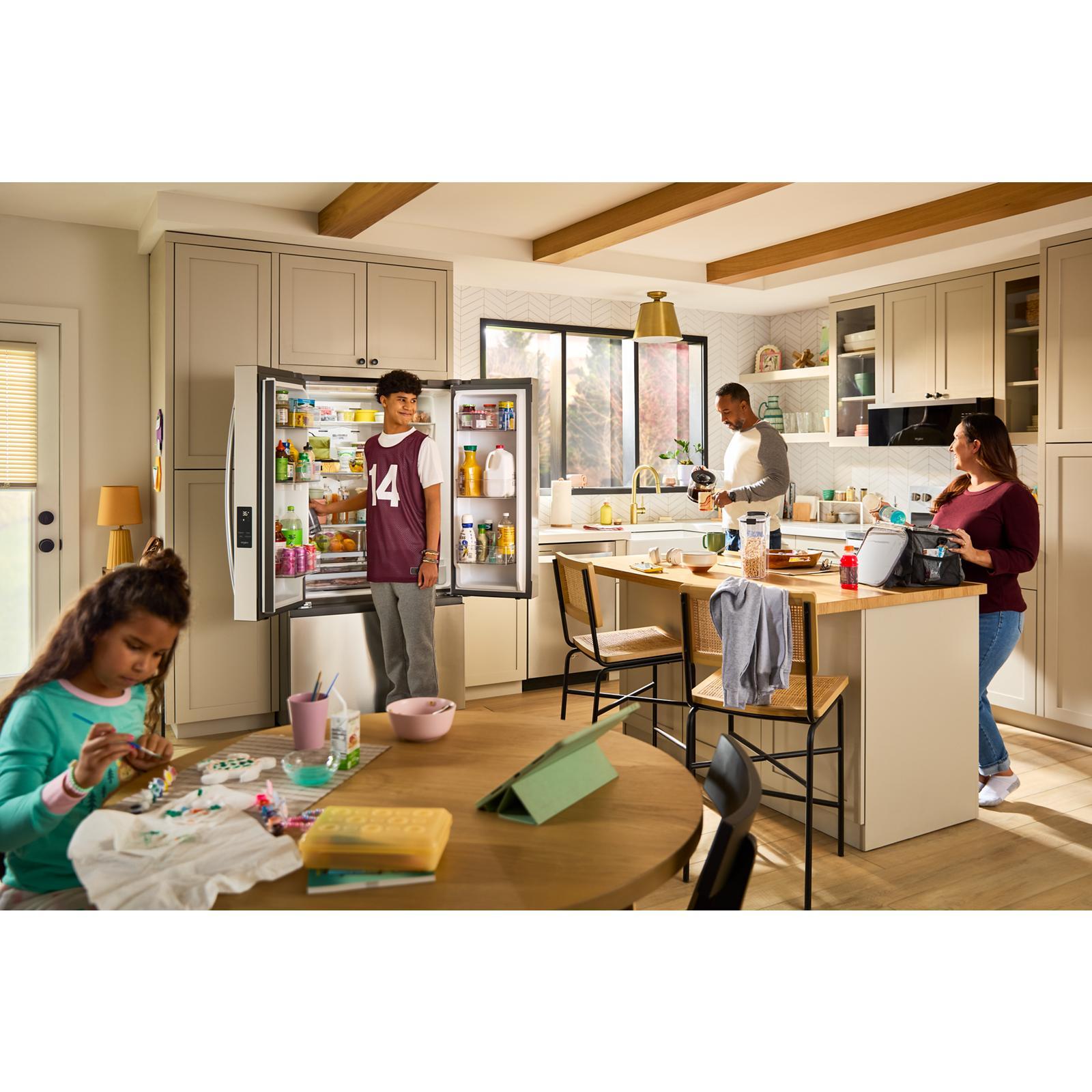 Whirlpool - 36 Inch 31 cu. ft French Door Refrigerator in Stainless - WRFF3336SZ