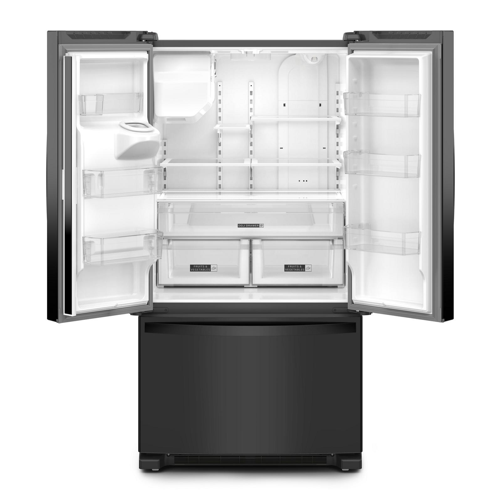 Whirlpool - 35.6 Inch 24.7 cu. ft French Door Refrigerator in Black - WRFF3436RB