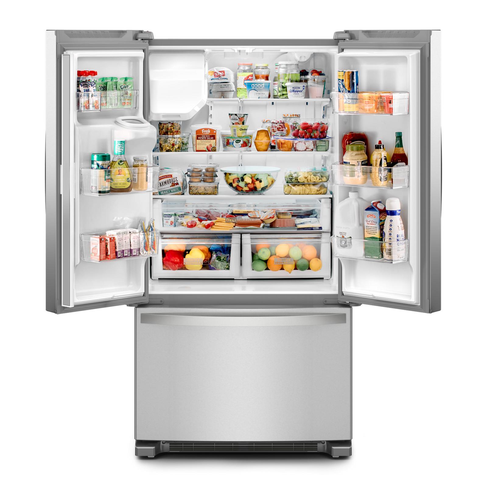 Whirlpool - 35.6 Inch 24.7 cu. ft French Door Refrigerator in FingerPrint Resistant Stainless - WRFF3436RZ