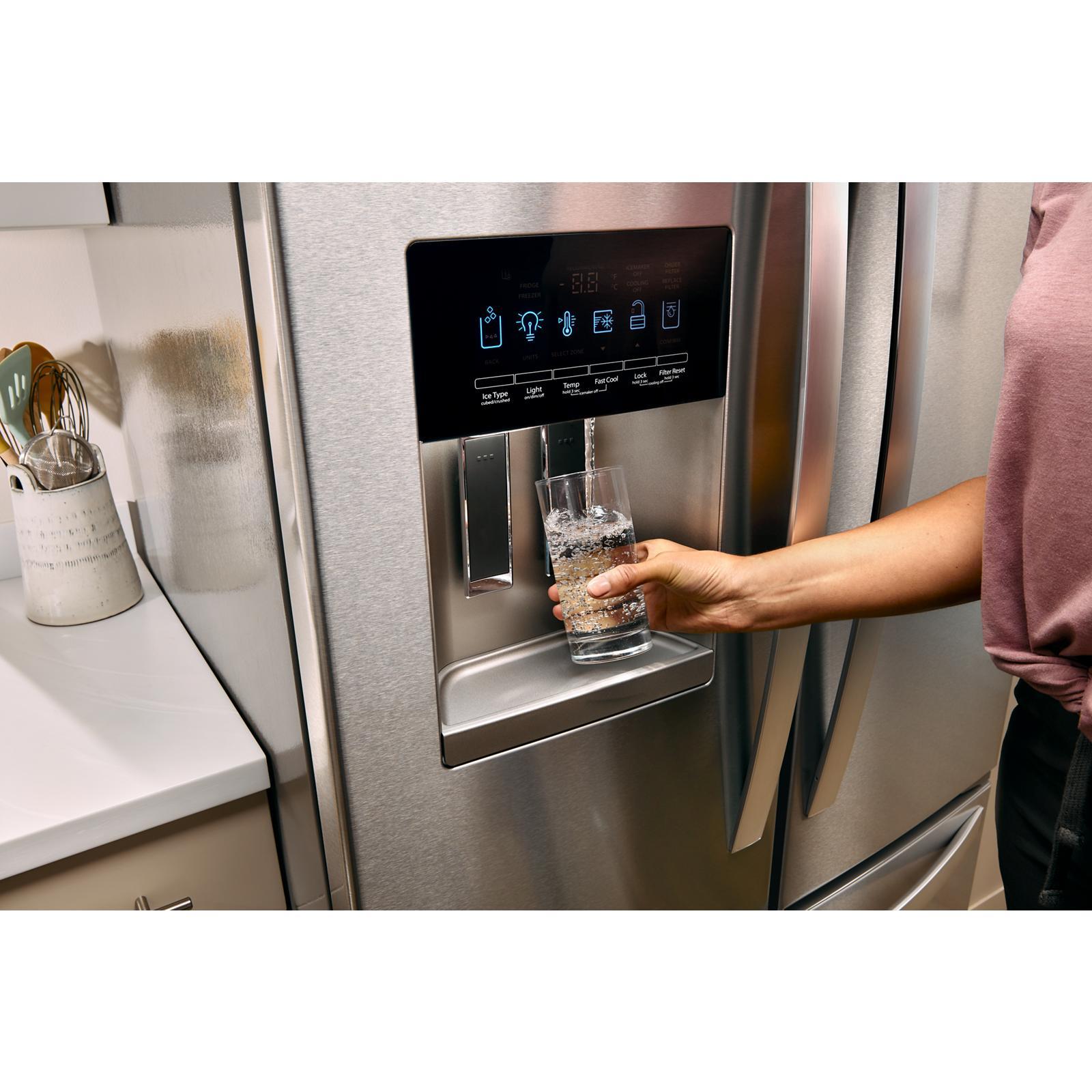 Whirlpool - 35.6 Inch 24.7 cu. ft French Door Refrigerator in FingerPrint Resistant Stainless - WRFF3436RZ