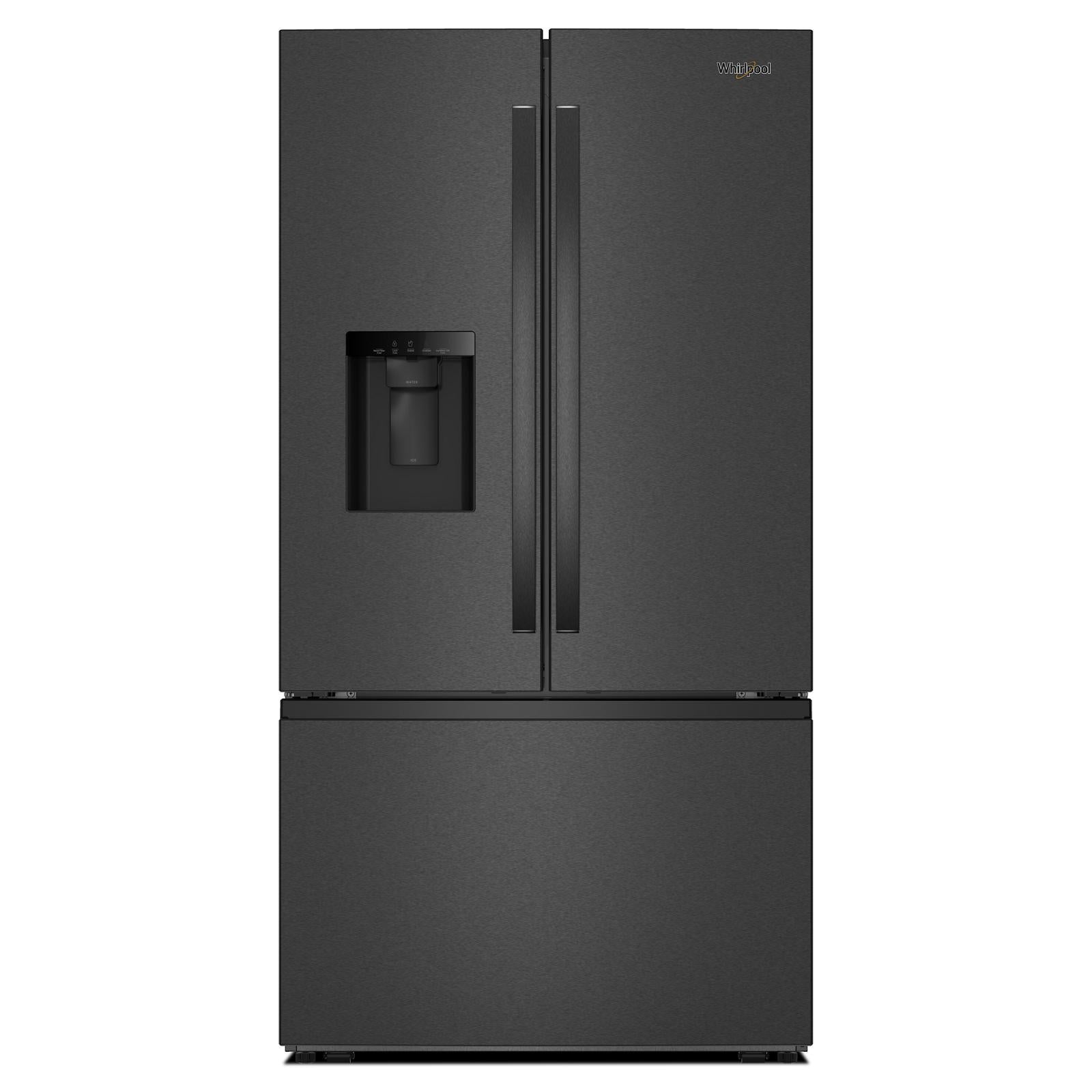 Whirlpool - 36 Inch 30 cu. ft French Door Refrigerator in Black Stainless - WRFF3536SV