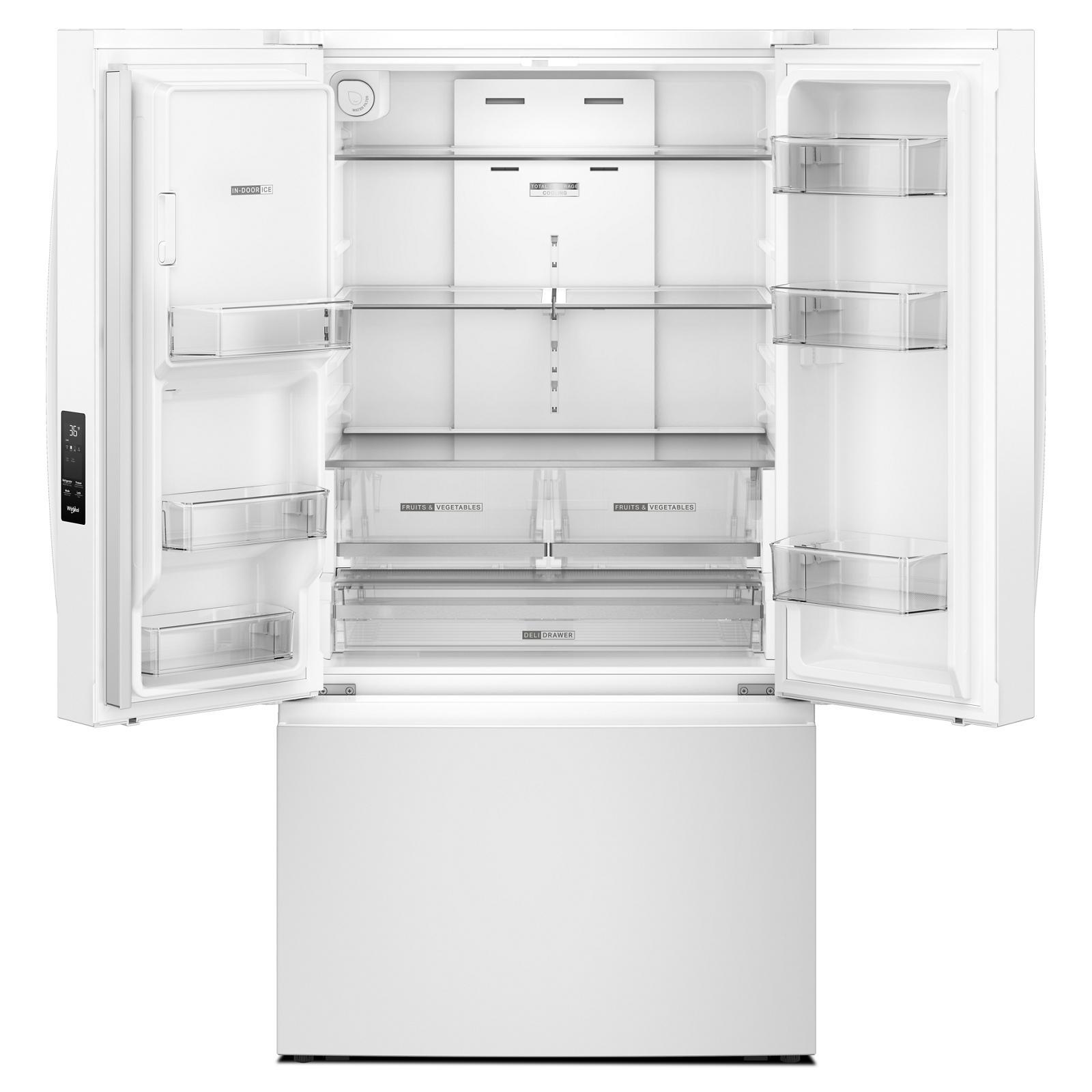 Whirlpool - 36 Inch 30 cu. ft French Door Refrigerator in White - WRFF3536SW