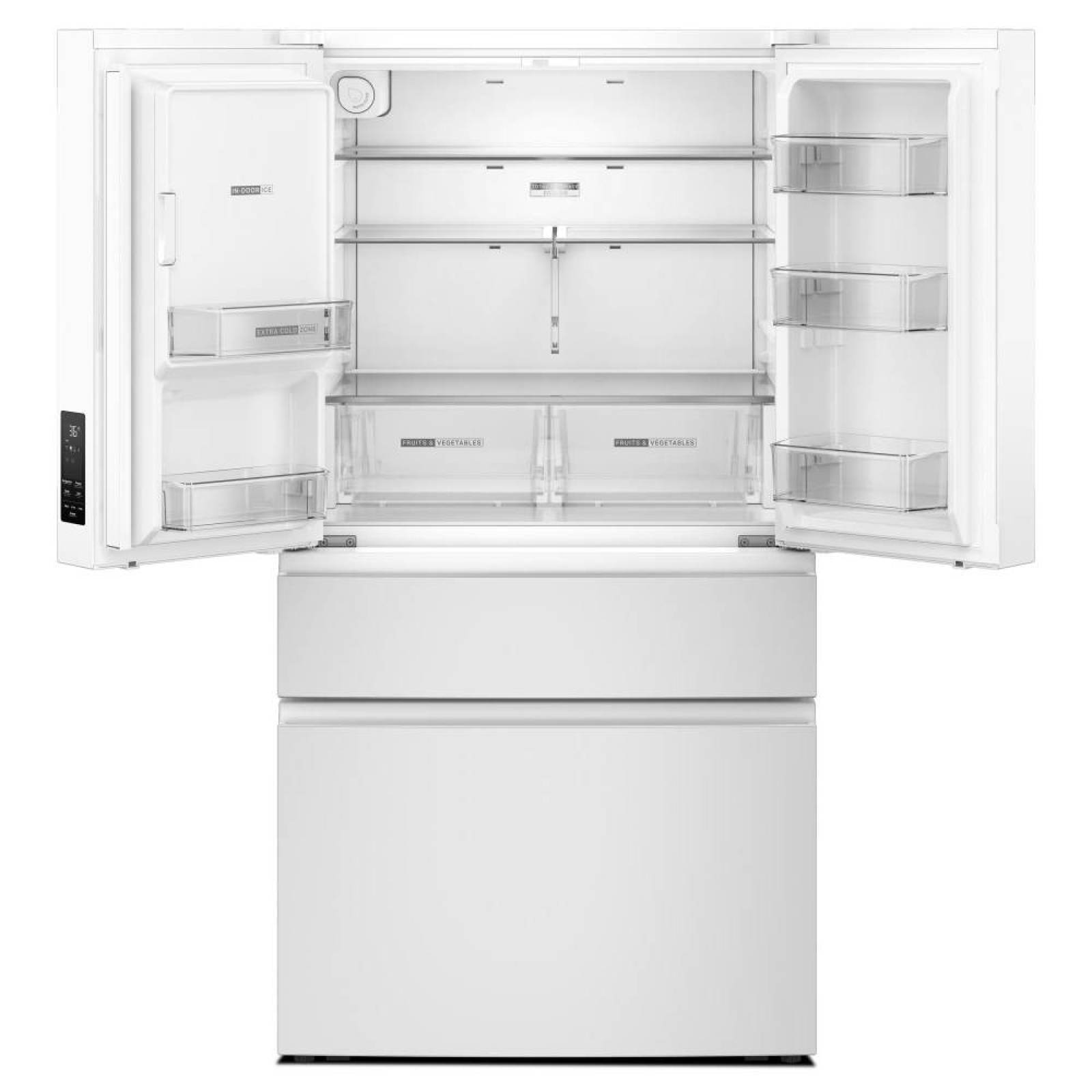 Whirlpool - 36 Inch 29.8 cu. ft French Door Refrigerator in White - WRMF3536SW