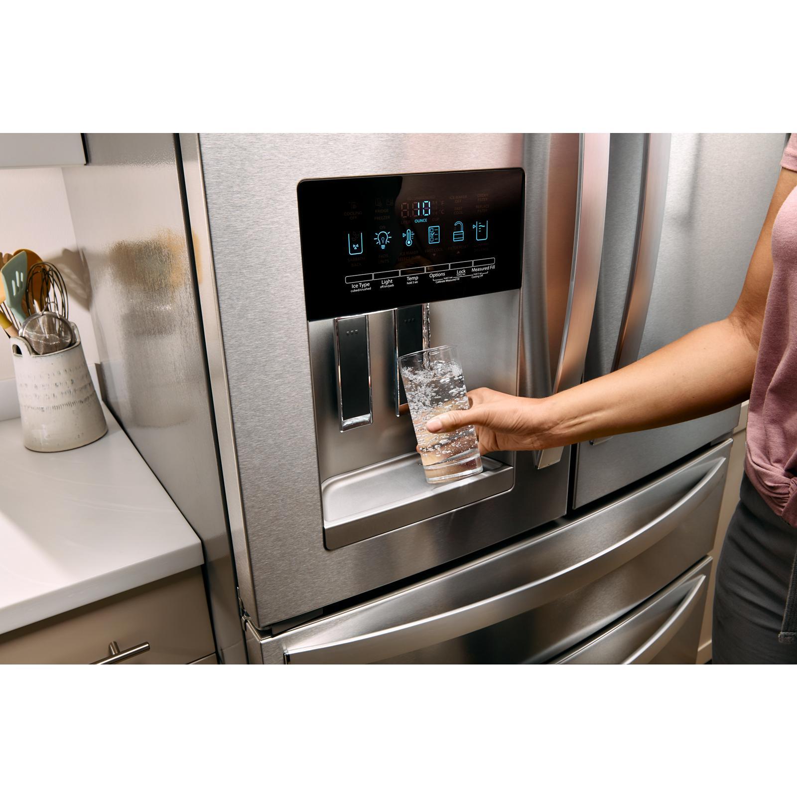 Whirlpool - 36 Inch 24.5 cu. ft French Door Bottom Mount Refrigerator in White - WRMF3636RW