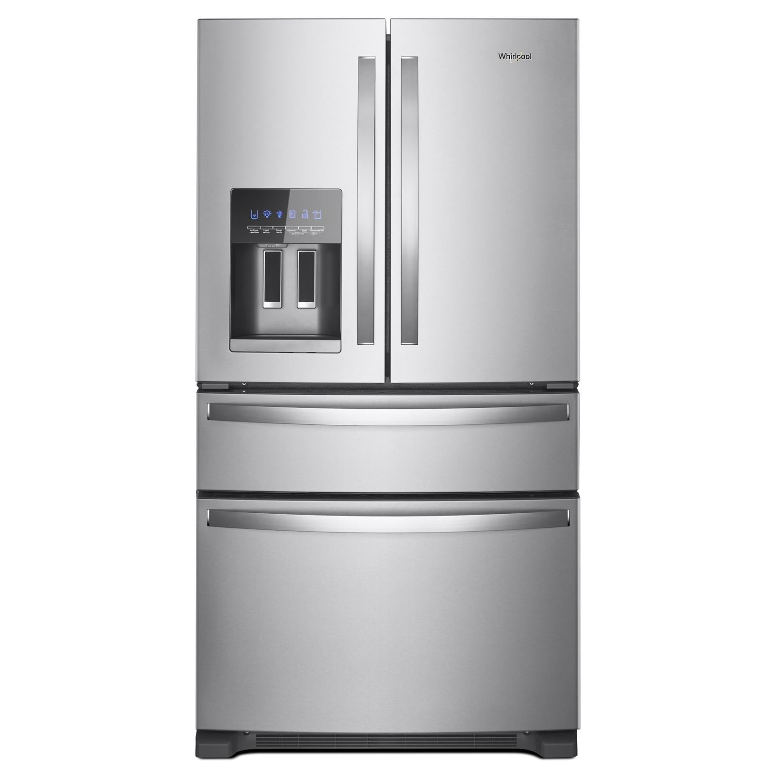 Whirlpool - 36 Inch 24.5 cu. ft French Door Bottom Mount Refrigerator in Stainless - WRMF3636RZ