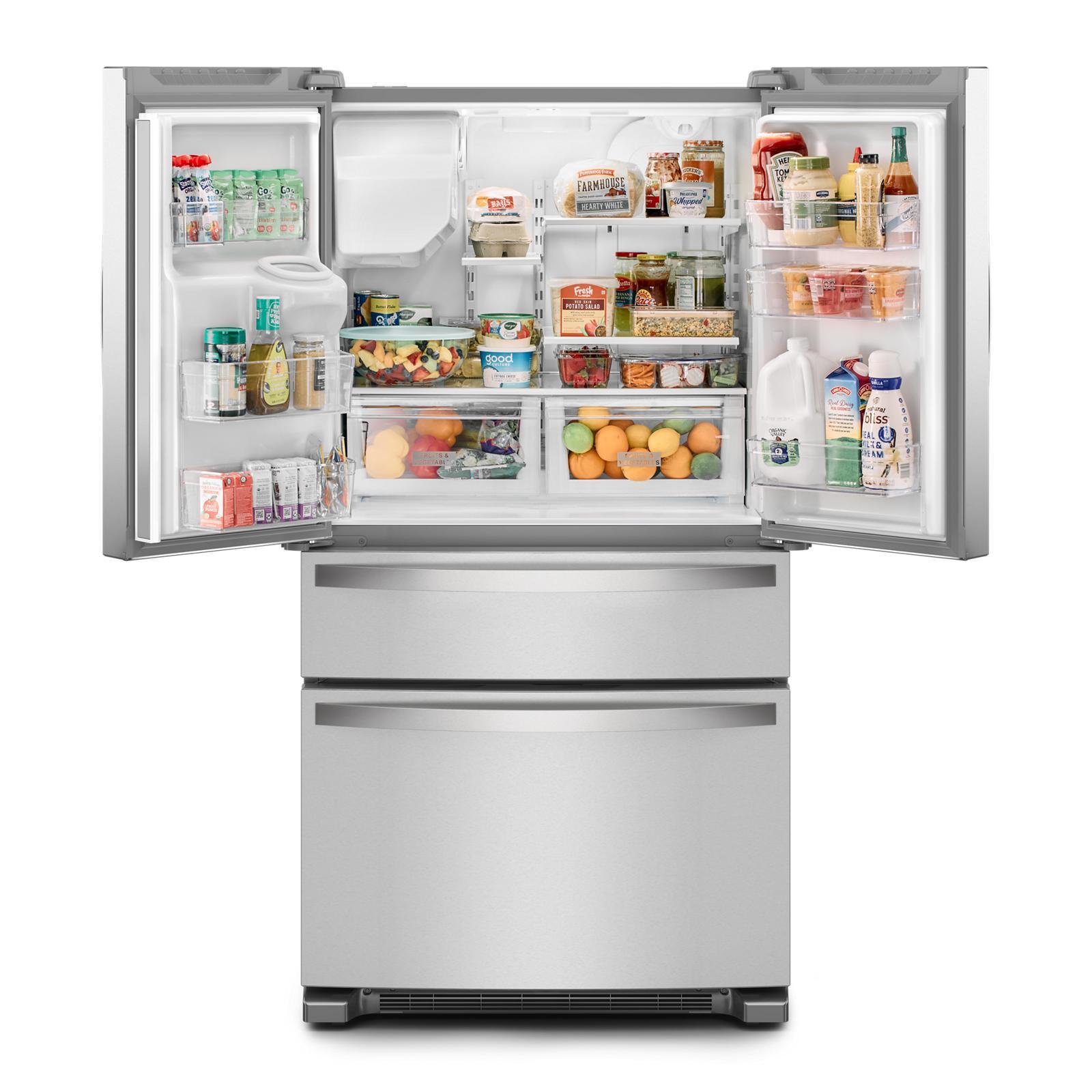 Whirlpool - 36 Inch 24.5 cu. ft French Door Bottom Mount Refrigerator in Stainless - WRMF3636RZ