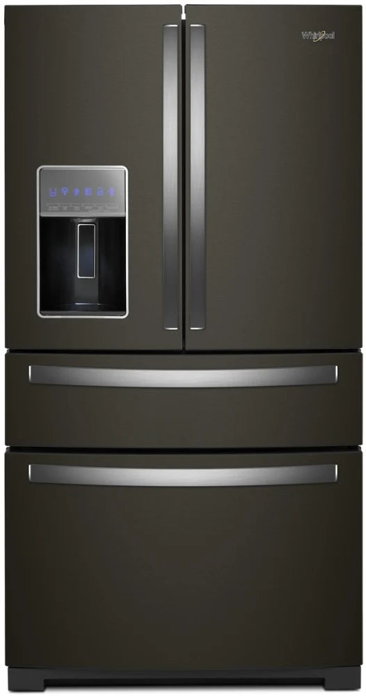 Whirlpool - 35.63 Inch 26 cu. ft French Door Refrigerator in Black Stainless - WRMF7736PV
