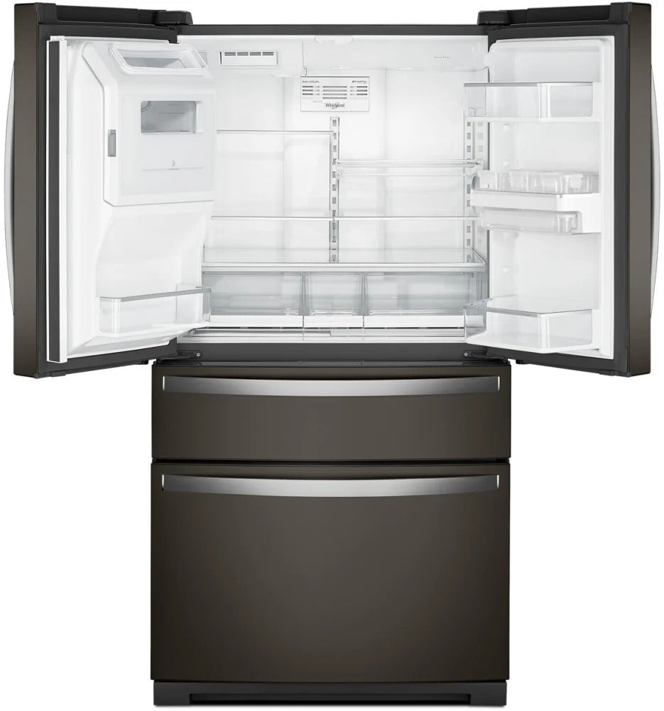 Whirlpool - 35.63 Inch 26 cu. ft French Door Refrigerator in Black Stainless - WRMF7736PV