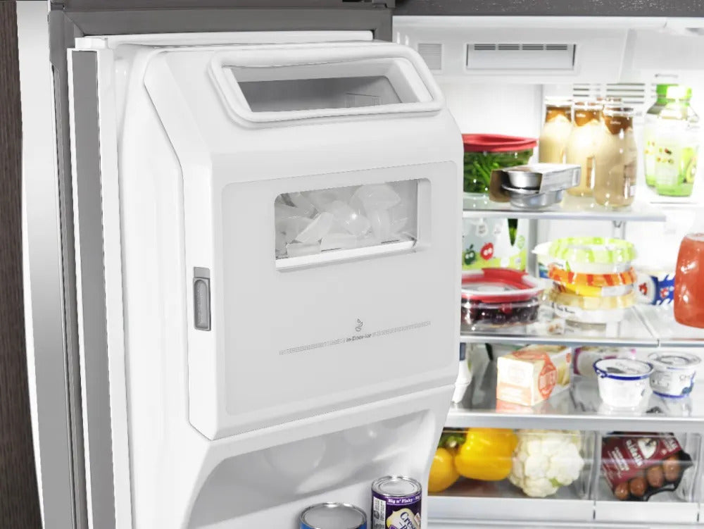 Whirlpool - 35.63 Inch 26 cu. ft French Door Refrigerator in Black Stainless - WRMF7736PV