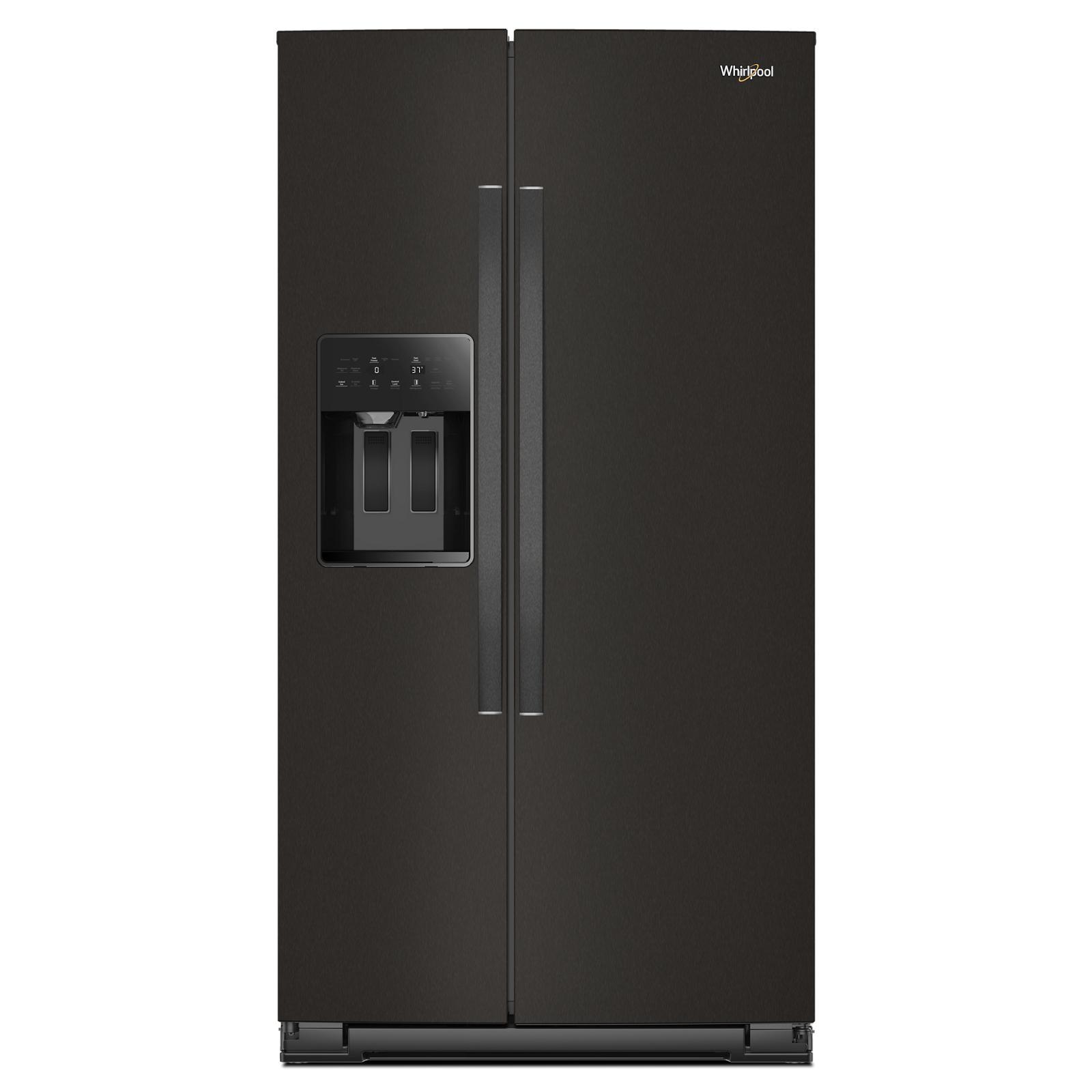 Whirlpool - 36 Inch 20.9 cu. ft Side by Side Refrigerator in Black Stainless - WRSC5536RV