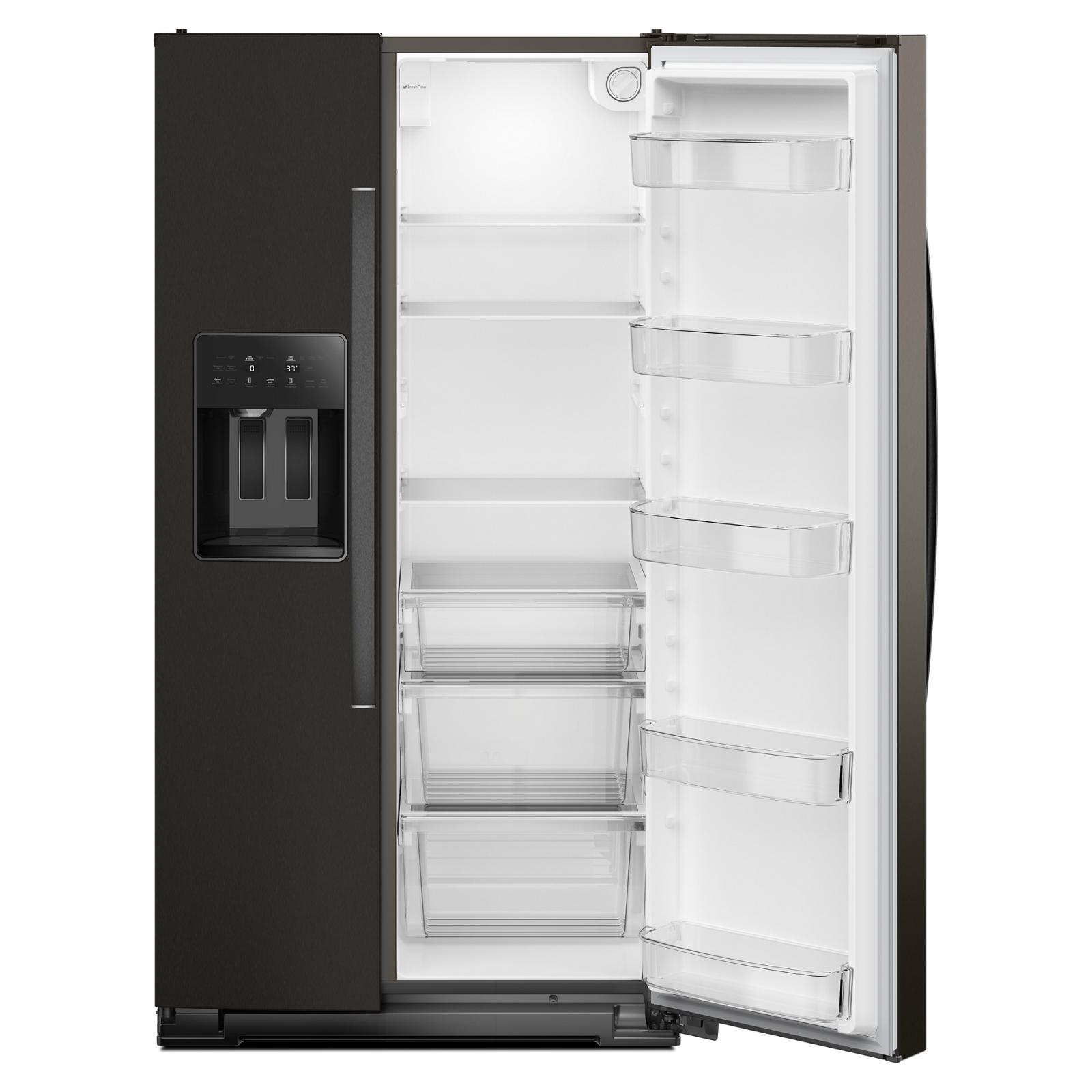 Whirlpool - 36 Inch 20.9 cu. ft Side by Side Refrigerator in Black Stainless - WRSC5536RV