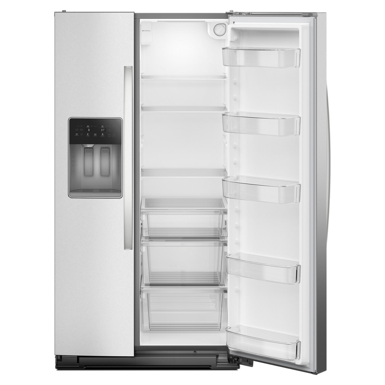 Whirlpool - 36 Inch 20.9 cu. ft Side by Side Refrigerator in Stainless - WRSC5536RZ