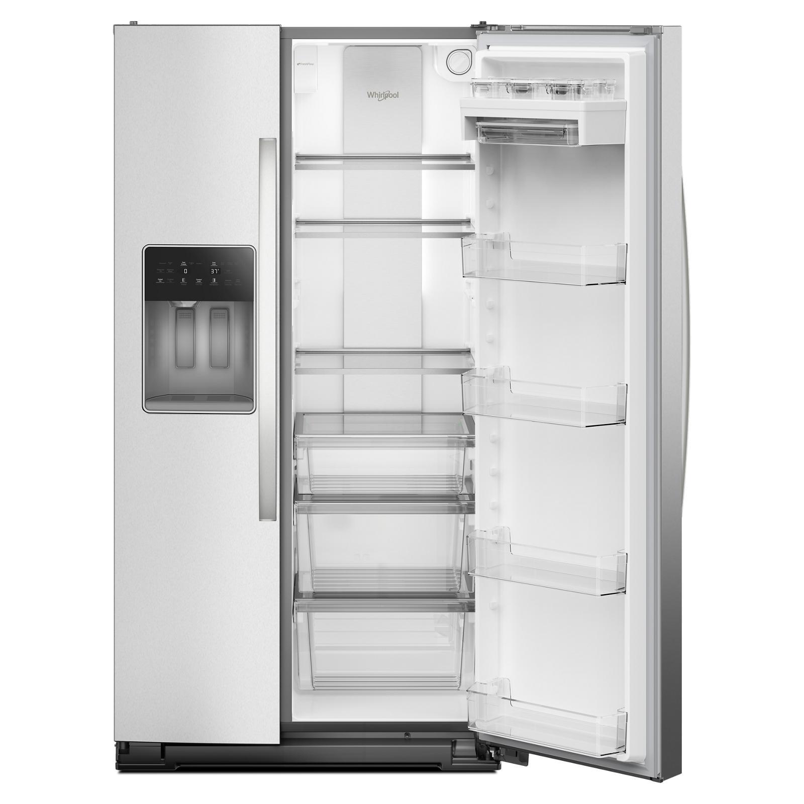 Whirlpool - 36 Inch 20.9 cu. ft Side by Side Refrigerator in Stainless - WRSC6536RZ