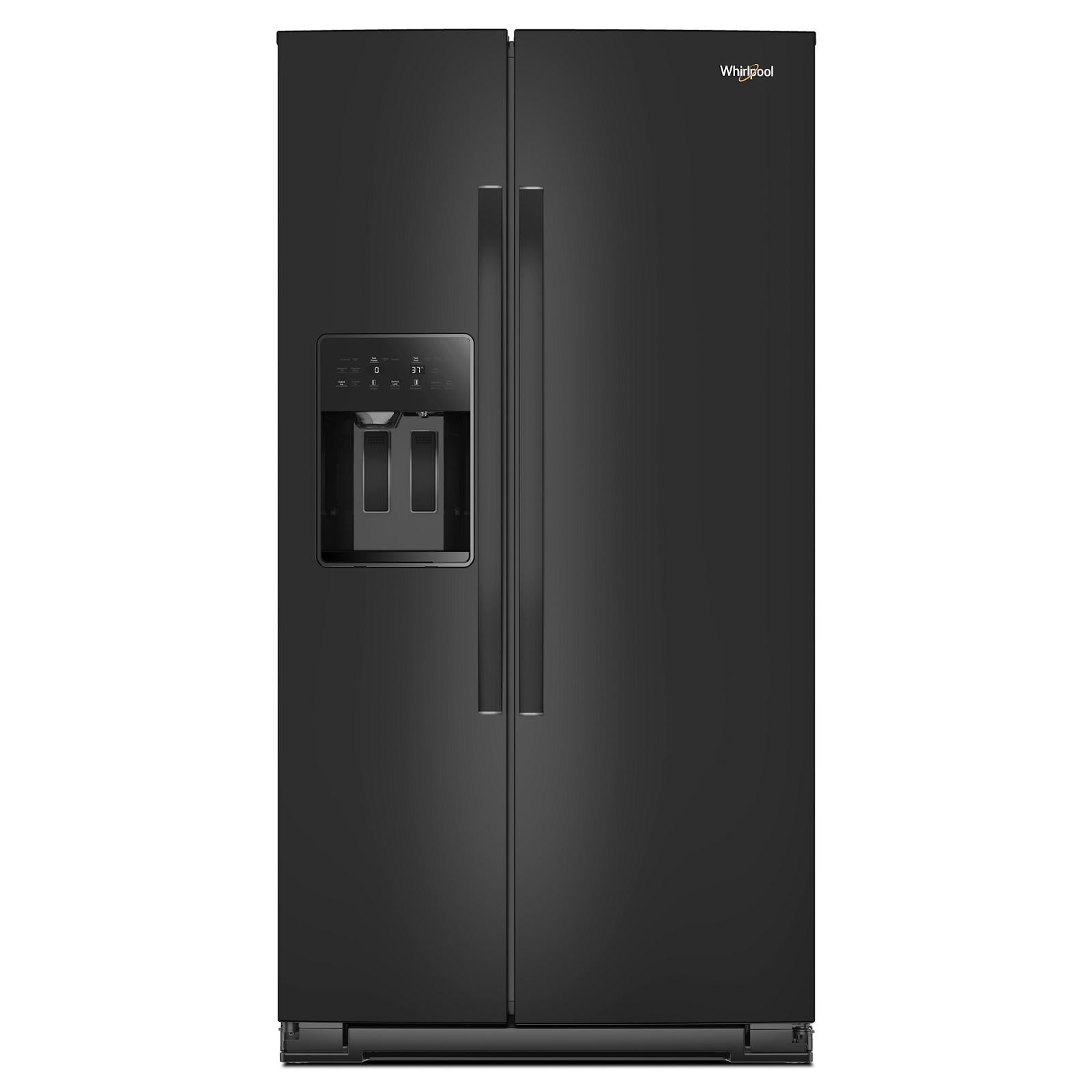 Whirlpool - 36 Inch 28.7 cu. ft Side by Side Refrigerator in Black - WRSF5536RB