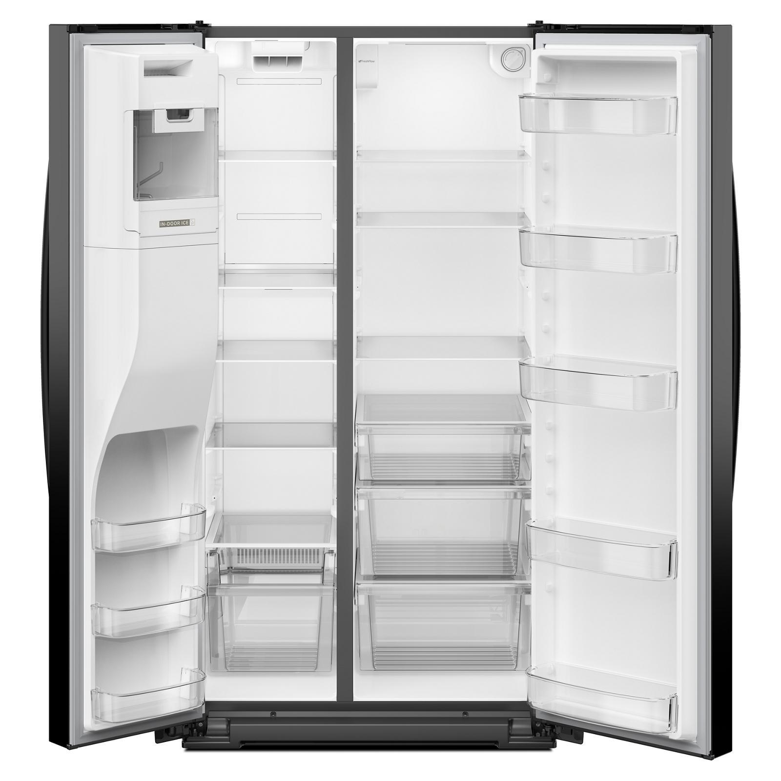 Whirlpool - 36 Inch 28.7 cu. ft Side by Side Refrigerator in Black - WRSF5536RB