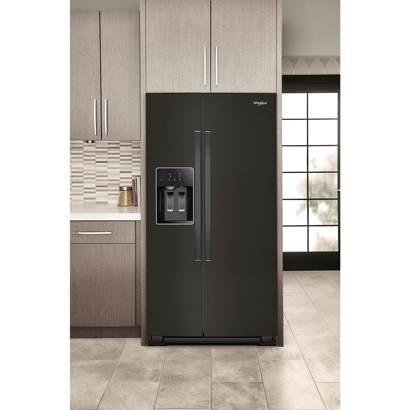 Whirlpool - 36 Inch 28.7 cu. ft Side by Side Refrigerator in Black Stainless - WRSF5536RV