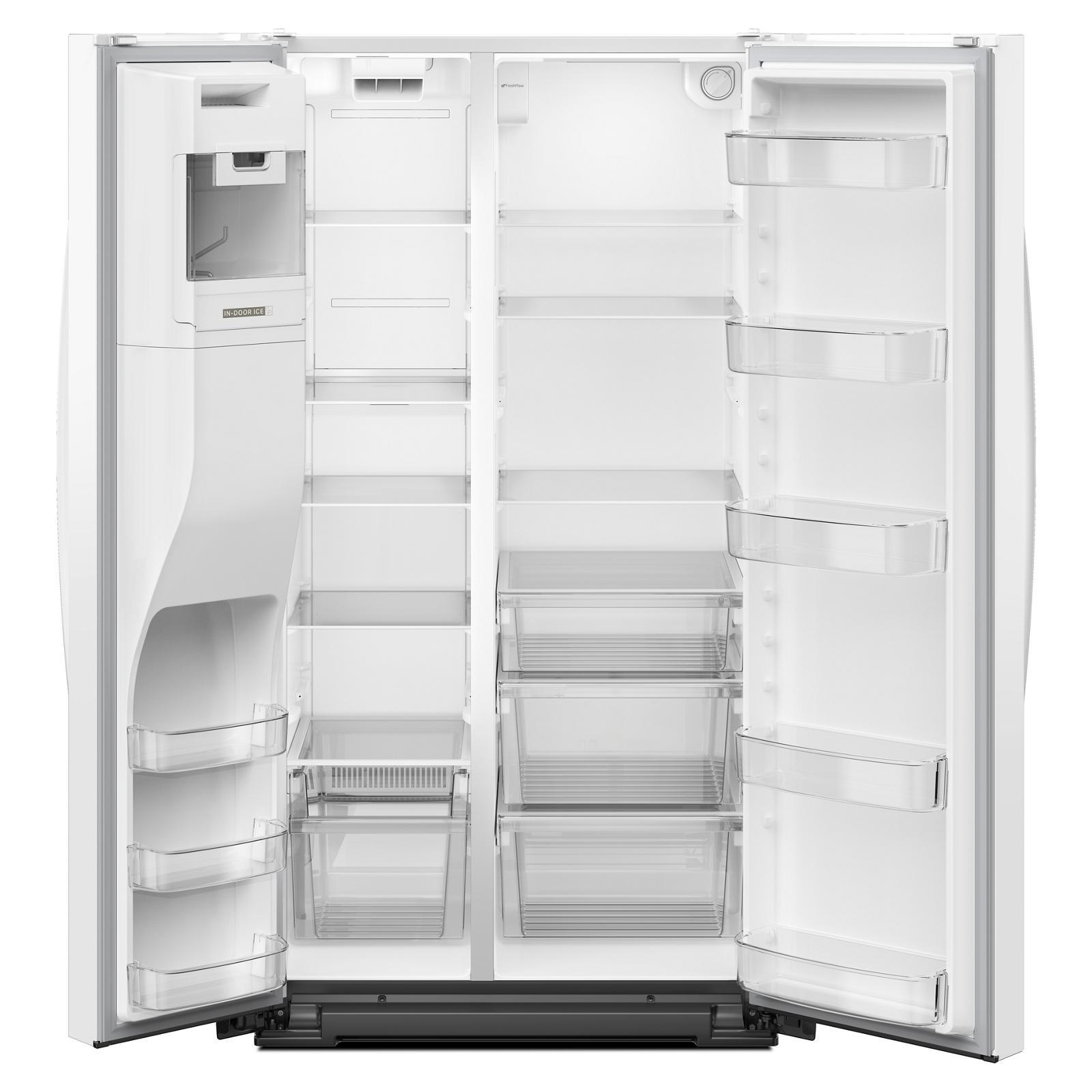 Whirlpool - 36 Inch 28.7 cu. ft Side by Side Refrigerator in White - WRSF5536RW