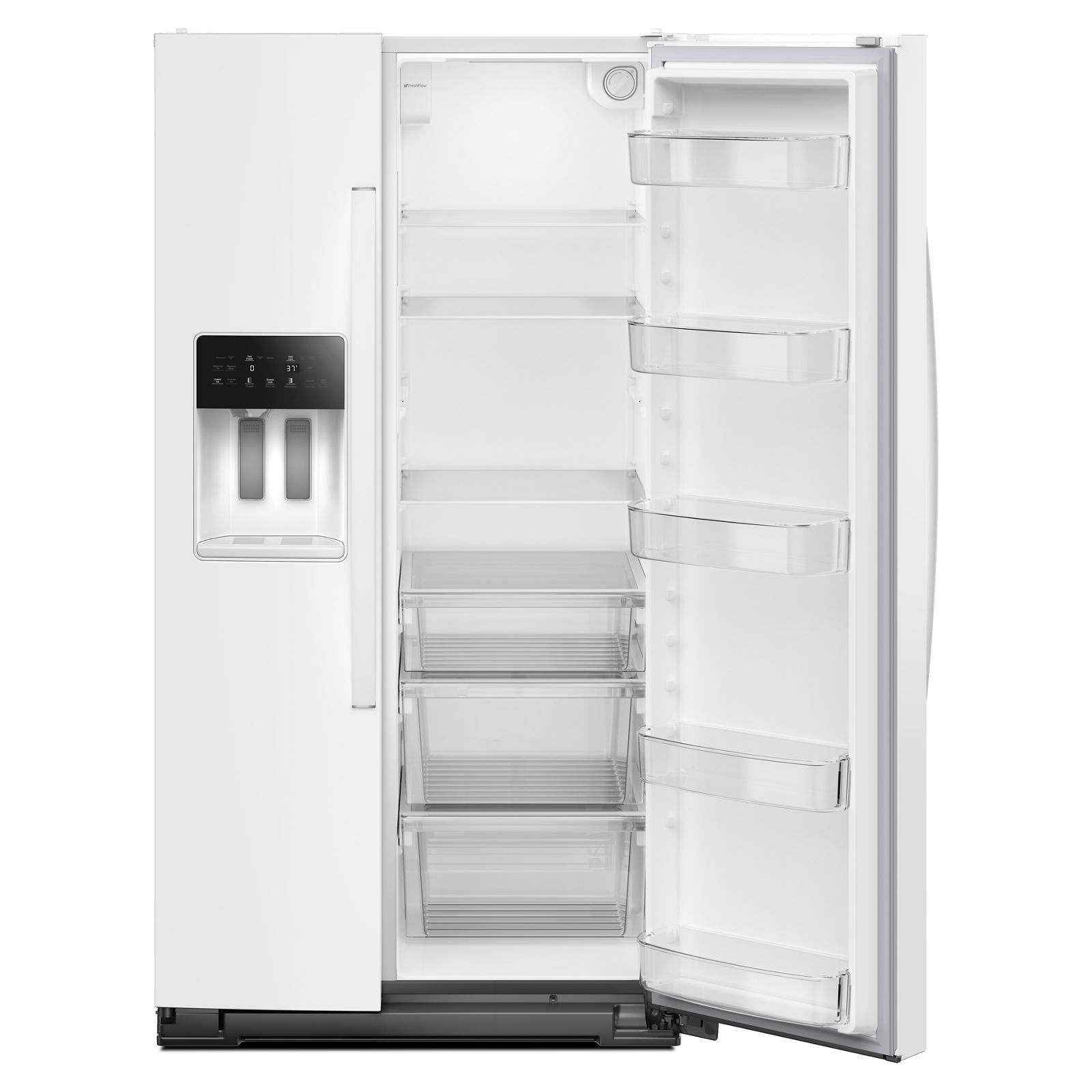 Whirlpool - 36 Inch 28.7 cu. ft Side by Side Refrigerator in White - WRSF5536RW
