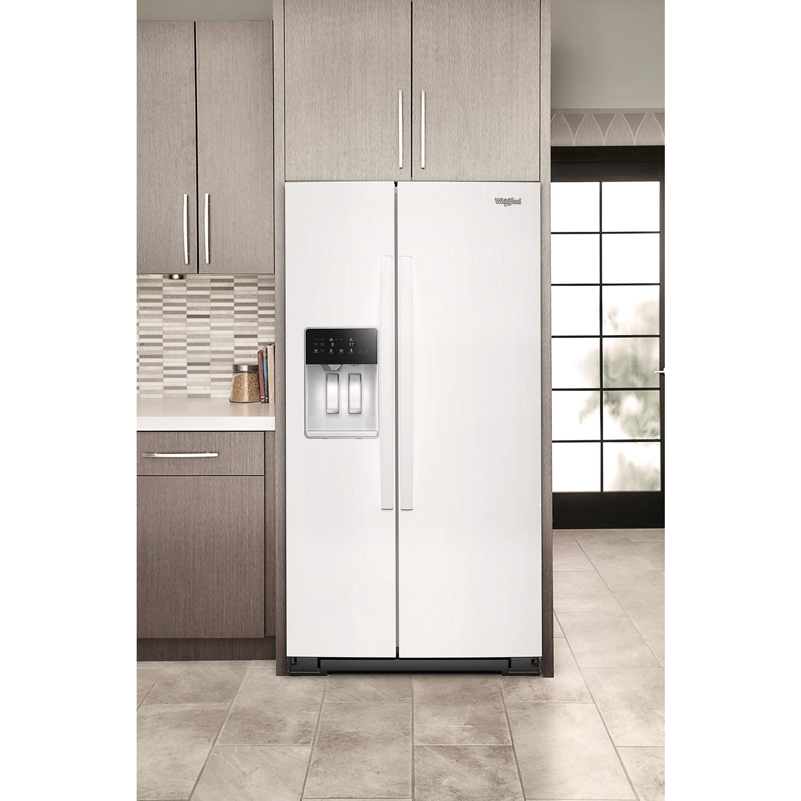 Whirlpool - 36 Inch 28.7 cu. ft Side by Side Refrigerator in White - WRSF5536RW