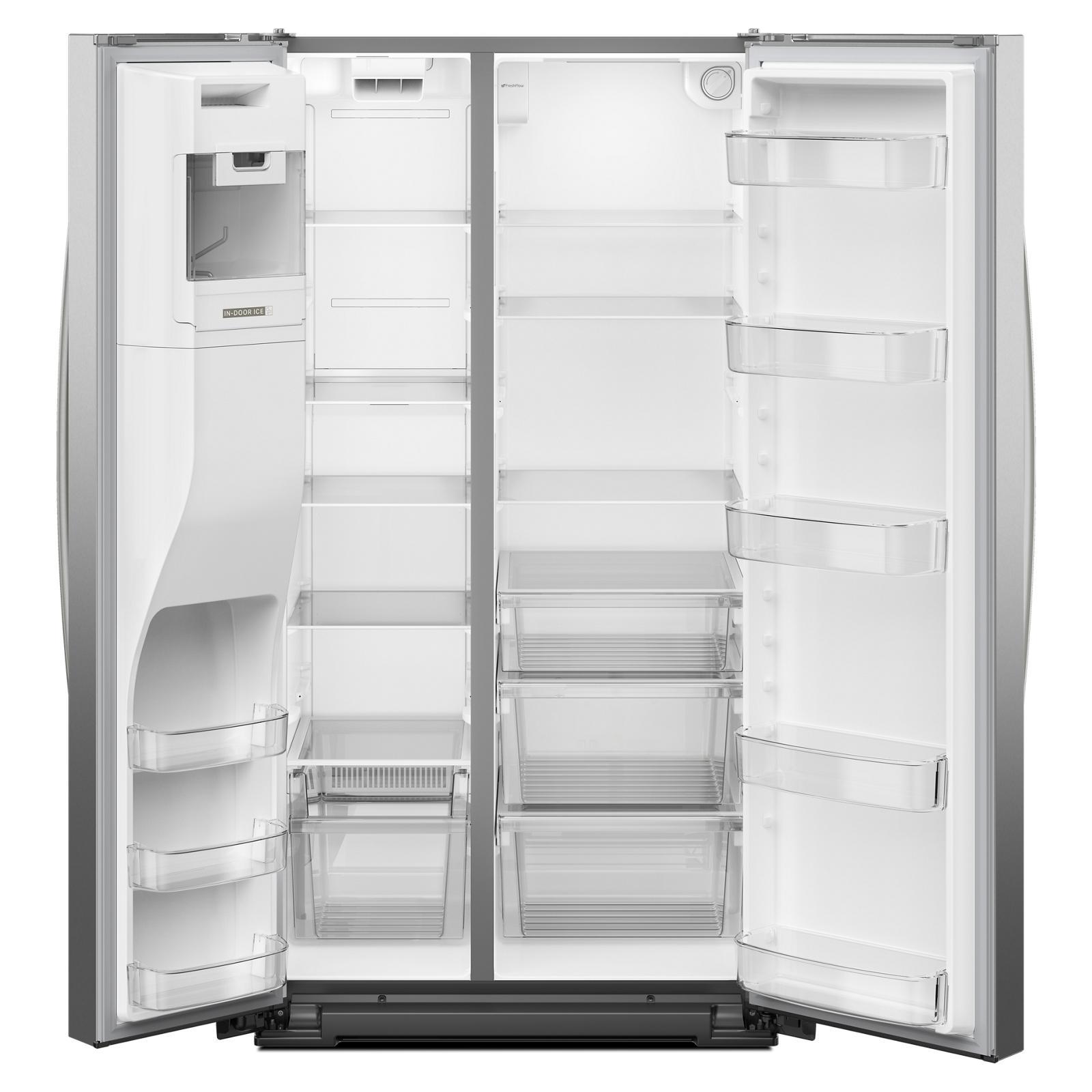 Whirlpool - 36 Inch 28.7 cu. ft Side by Side Refrigerator in Stainless - WRSF5536RZ
