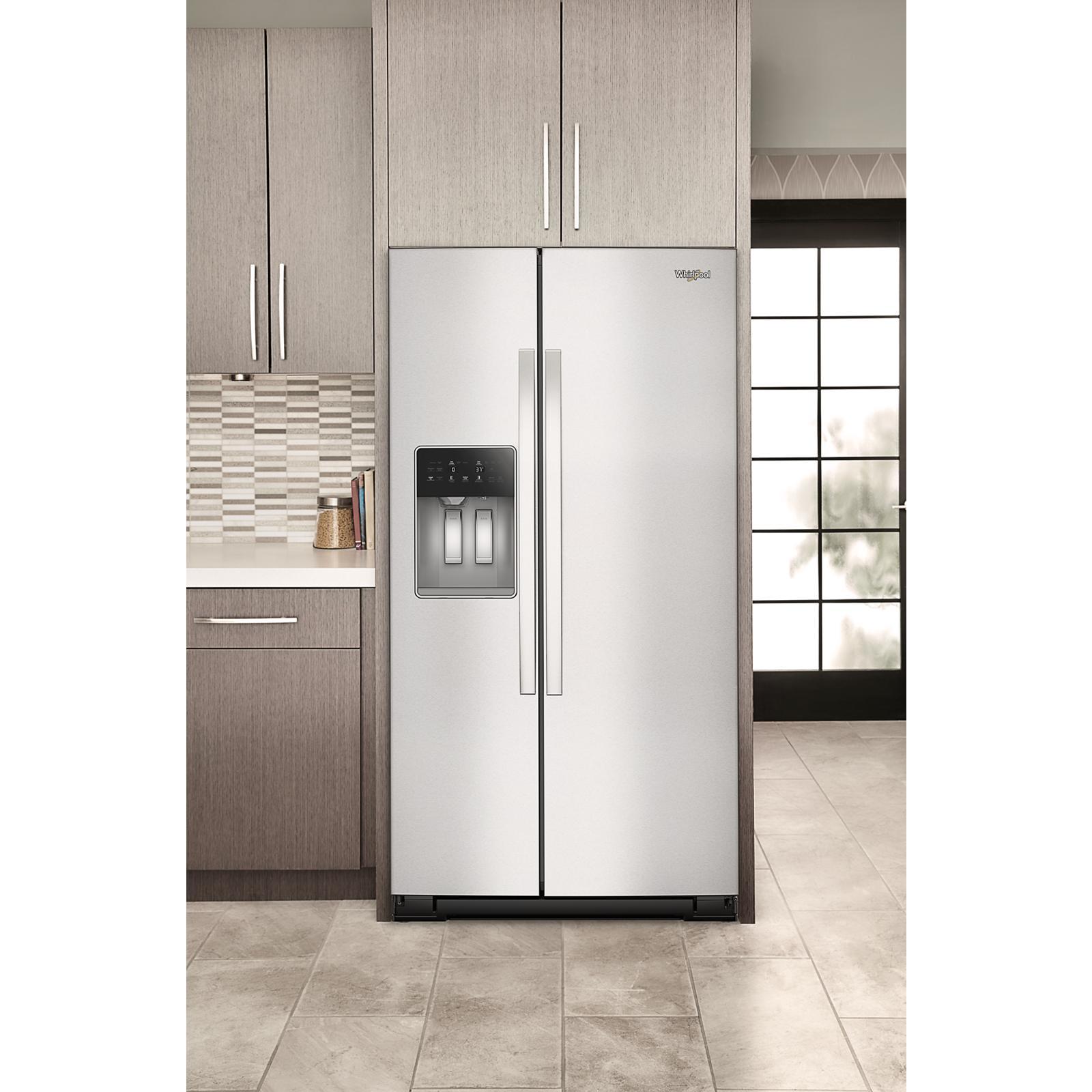 Whirlpool - 36 Inch 28.7 cu. ft Side by Side Refrigerator in Stainless - WRSF5536RZ