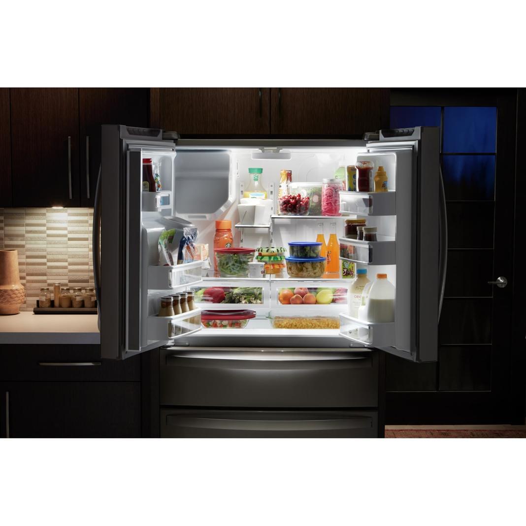 Whirlpool - 35.63 Inch 25 cu. ft French Door Refrigerator in Black - WRX735SDHB