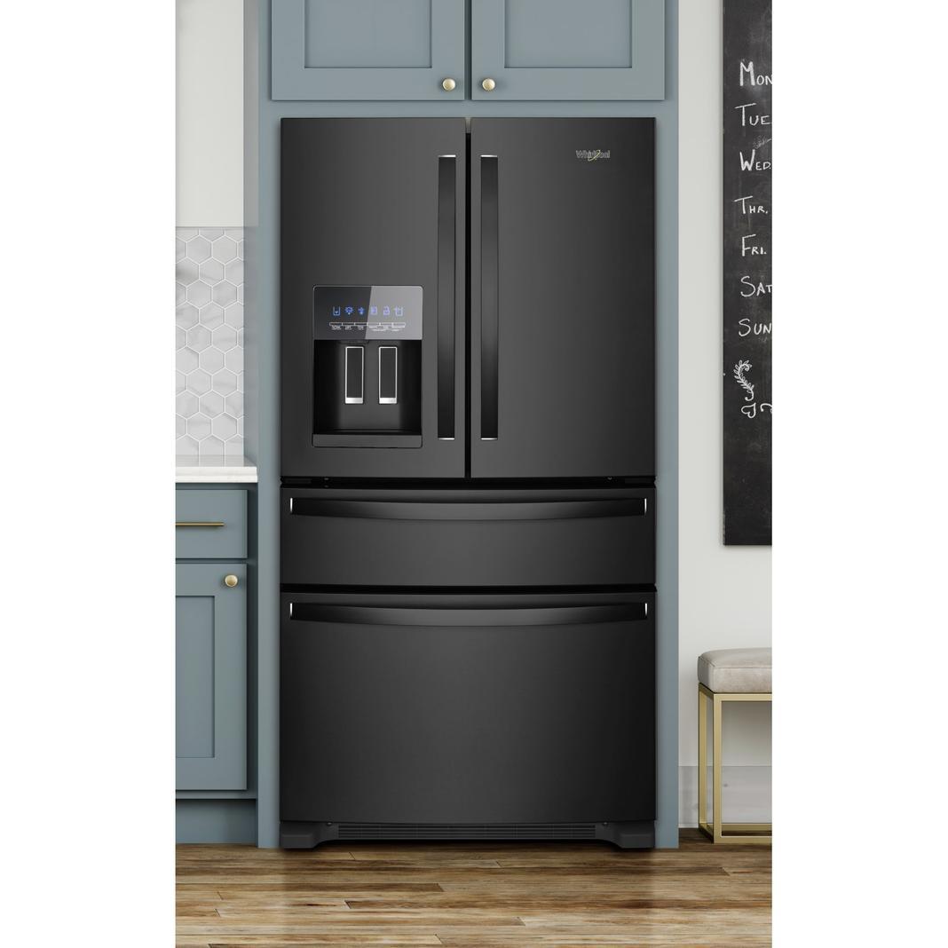 Whirlpool - 35.63 Inch 25 cu. ft French Door Refrigerator in Black - WRX735SDHB