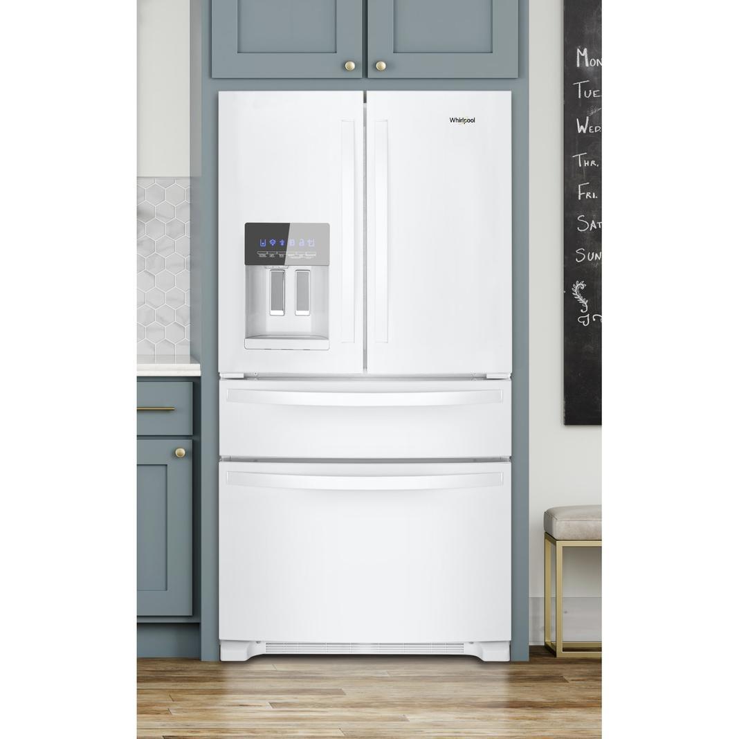 Whirlpool - 35.63 Inch 25 cu. ft French Door Refrigerator in White - WRX735SDHW