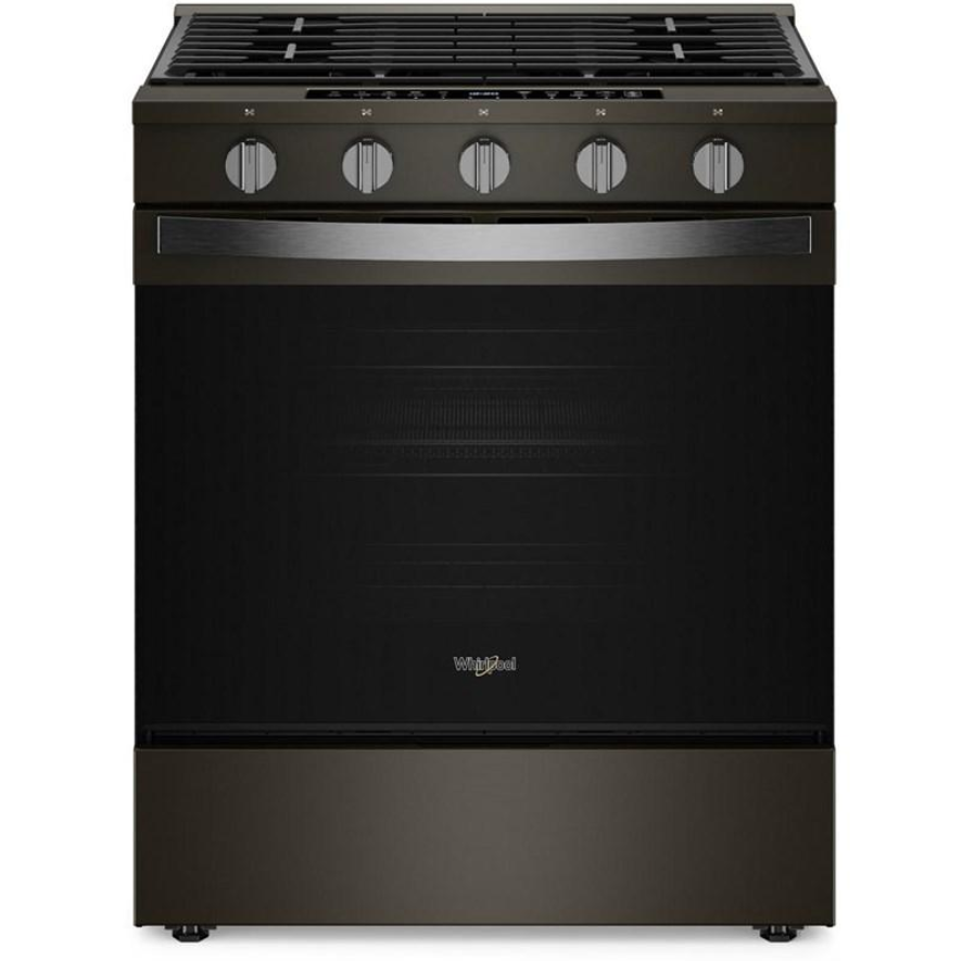 Whirlpool - 5 cu. ft Gas Range in Black Stainless - WSGS7530RV