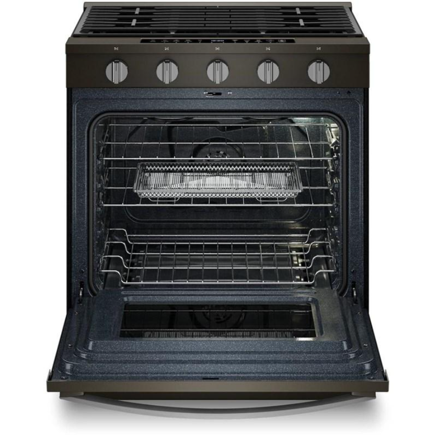 Whirlpool - 5 cu. ft Gas Range in Black Stainless - WSGS7530RV