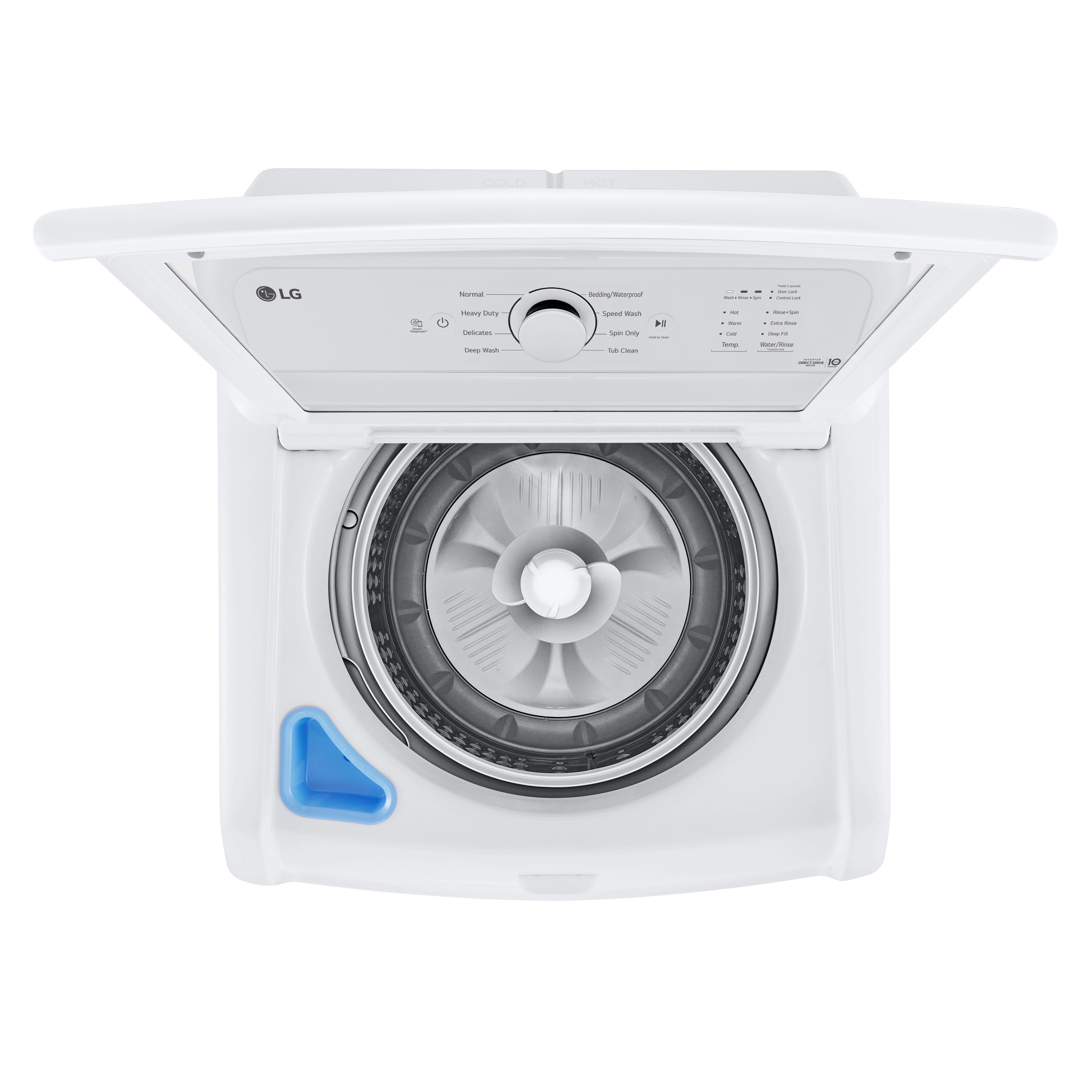 LG - 4.1 cu. Ft Top Load Washer in White - WT6105CW