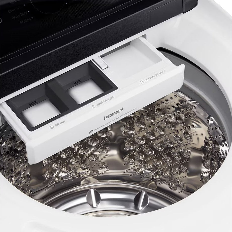 LG - 6.3 cu. Ft Top Load Washer in White - WT8400CW