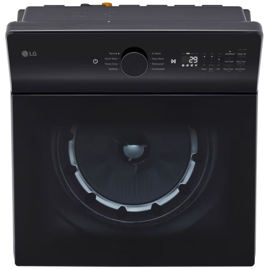 LG - 6.1 cu. Ft Top Load Washer in Black - WT8405CB