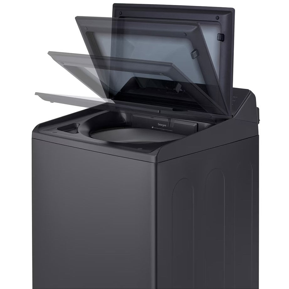LG - 6.1 cu. Ft Top Load Washer in Black - WT8405CB