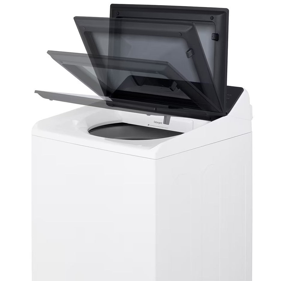 LG - 6.1 cu. Ft Top Load Washer in White - WT8405CW