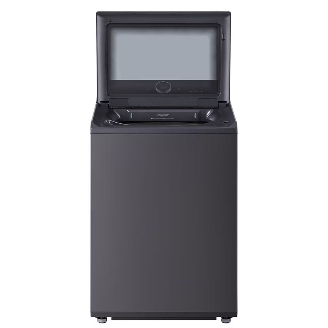 LG - 6.3 cu. Ft Top Load Washer With ezDispense in Black - WT8600CB