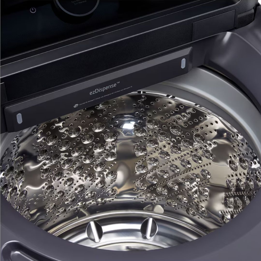 LG - 6.3 cu. Ft Top Load Washer With ezDispense in Black - WT8600CB